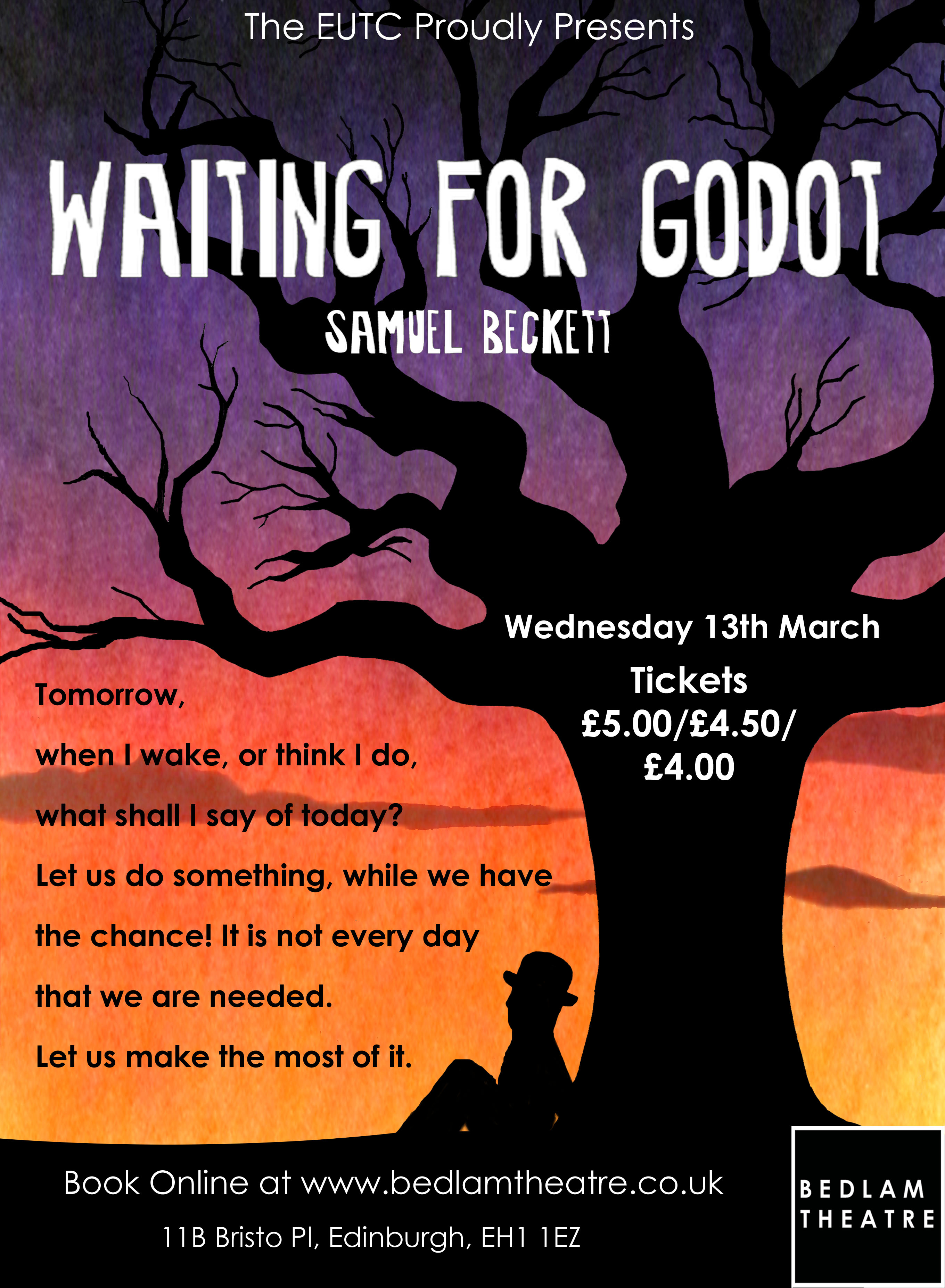 Waiting for Godot Bedlam Theatre